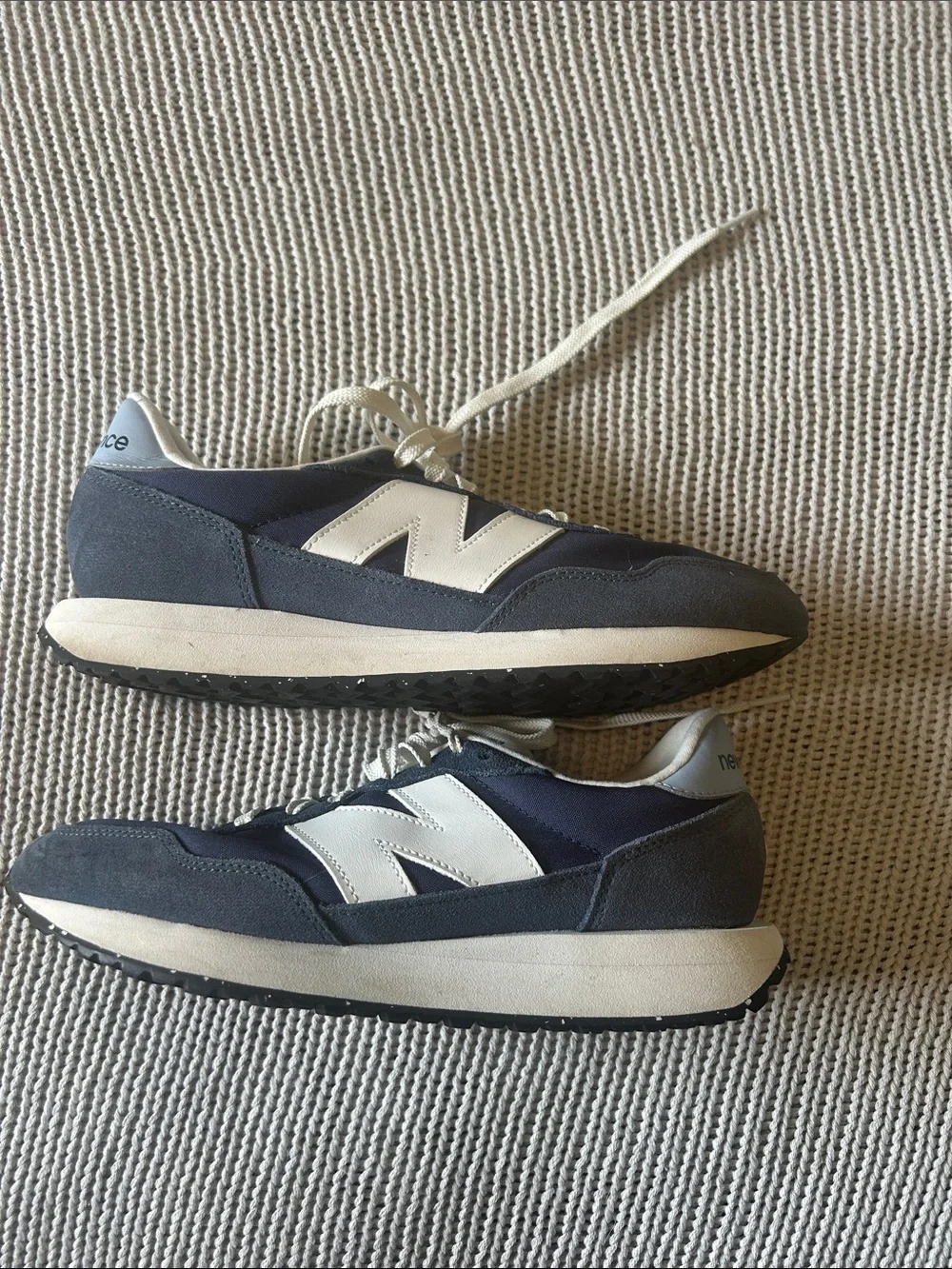 New Balance Navy, White & Gray Retro Runner Sneakers - Style 237